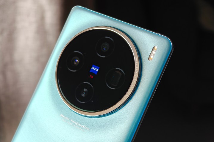 Vivo X100 Glacier Blue phone with Zeiss Cameras.