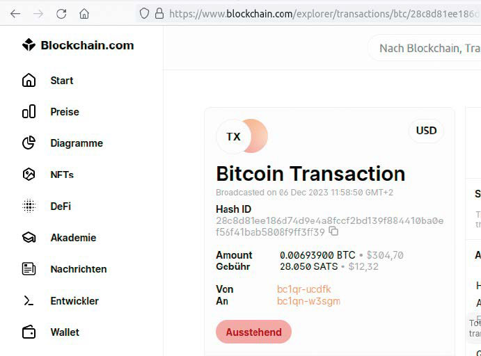 Keine Namen, aber nicht anonym: Alle Bitcoin- Transaktionen sind in der Blockchain öffentlich einsehbar.