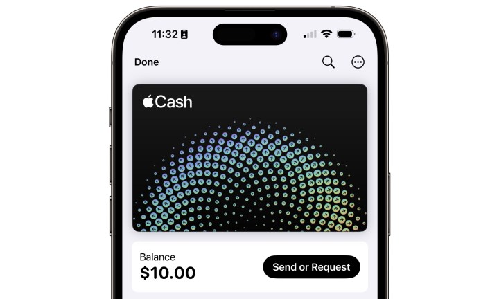 Apple Cash Card in iPhone Wallet App.