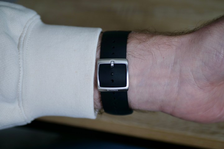 The Withings ScanWatch 2's strap and clasp.