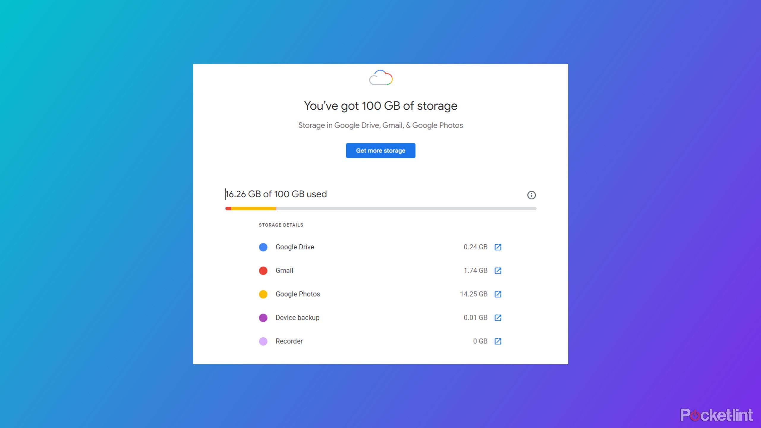Google Drive Gmail storage