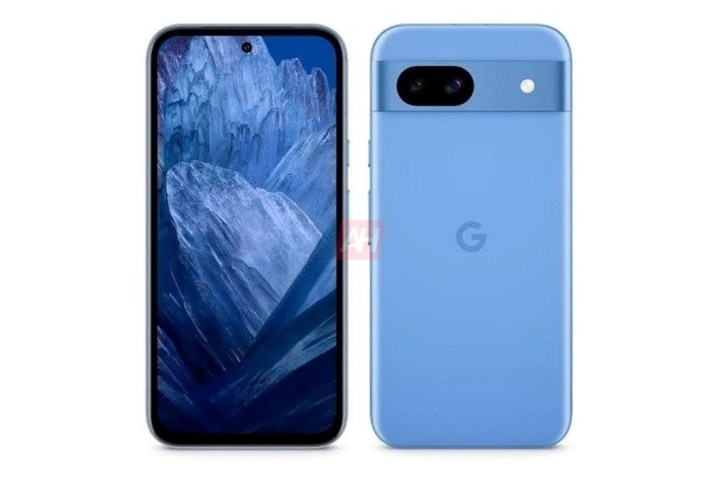 A render of the Google Pixel 8a in its Bay color.