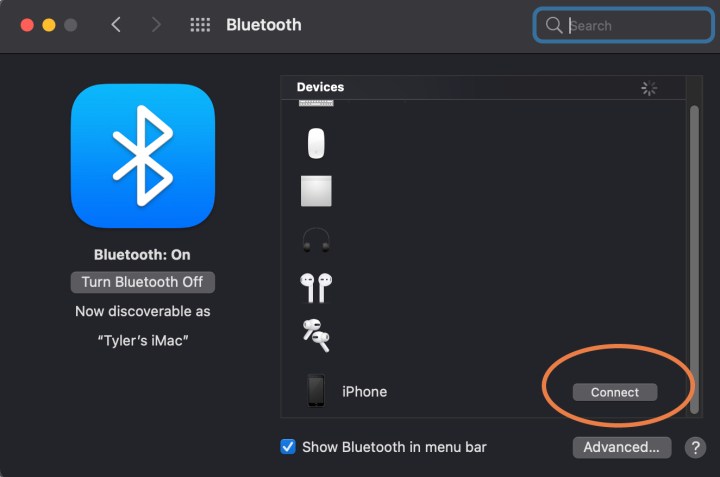 Connect iPhone with Bluetooth.